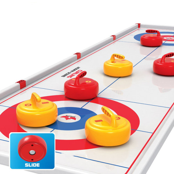 Bordscurlingspel, kompakt curlingfamilyspel for barn og voksne GRUPPE 3