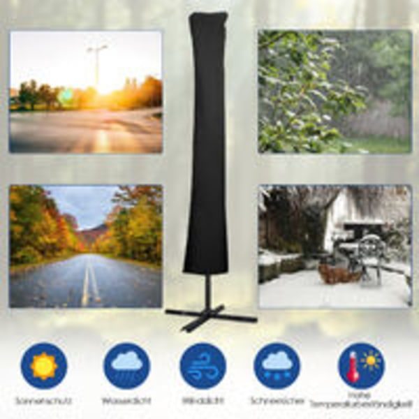 IC Parasol Cover Varmeresistent Cover, 190 cm, Sort