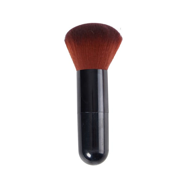 IC Soft Makeup Tool Platt Foundation Ansiktsrouge Kabuki Pulver Svart onesize