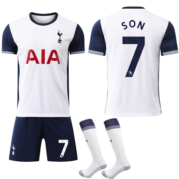 2024-2025 Tottenham Hotspur Barn Jersey for barn og voksne, hjemmetrøye, fotballtrøye nr. 7 SON 26