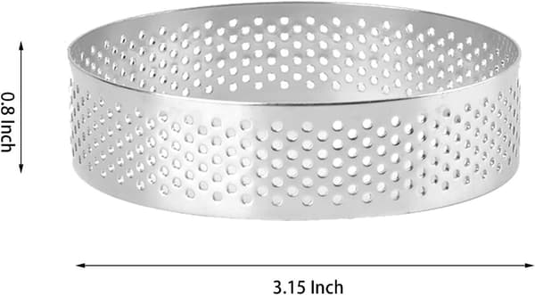 Kageform, Tærteform, Mousseform, Rustfrit Stål, 8 cm, til Bagning, 9 Stykker
