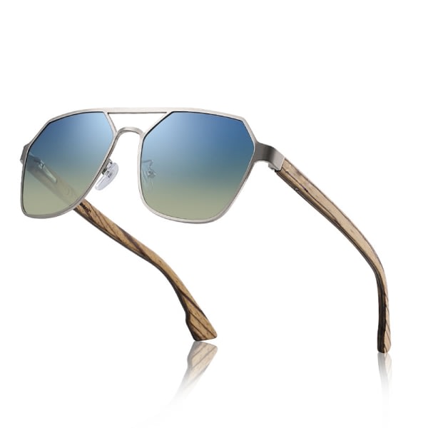 IC Herrsolglasögon Premium Al-Mg Alloy Pilot Polarisoitu UV400 Spring Gångjärn Solglasögon för män kvinnor