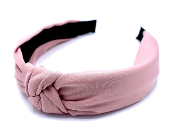 Knutet tygdiadem, förstärkt, bekväm håraccessoar för kvinnor, rosa, 12 cm Rosa