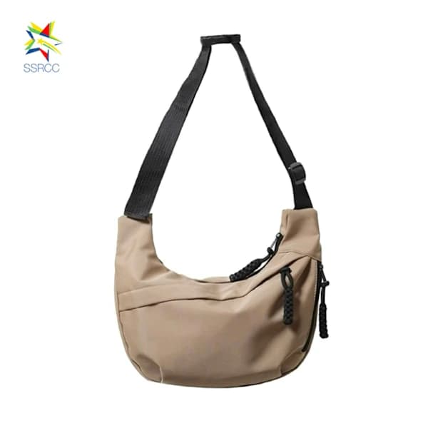Rea Basic Kvalitet Budget Letvægts Crossbody Taske Multi Lomme Nylon Sling Bag Rejsetaske sort medium black medium