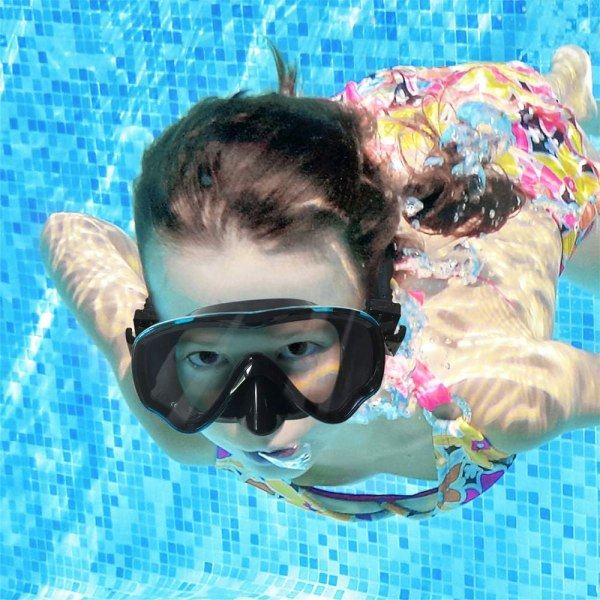 IC Snorkelset för barn, anti-dimma och anti-läckage simglasögon Snorkelglasögon Vattentät hållbar mask i härdat glas för barn 5-12 år