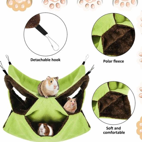 IC 1st Hängande ekorre Sovsäck Hamster Hängmatta Honung possum grön