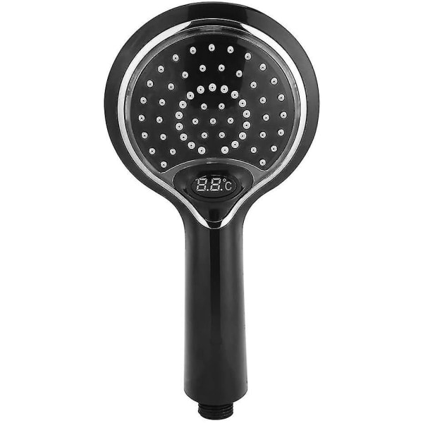 Håndholdt LED-bruseshowerhoved 3 farver skift til vand, LED-bruseshowerhoved med temperatursensor digital display, temperaturstyring brusesprøjte