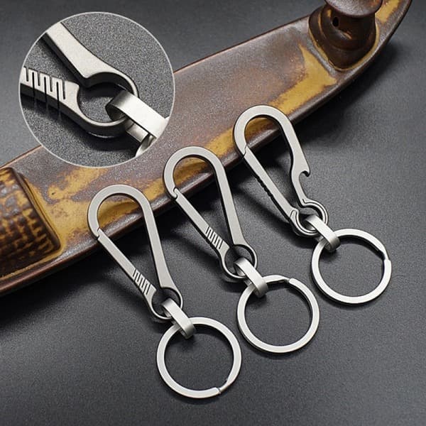 IC Titan Spännen Utomhusverktyg Titanlegering Nyckelring Tiranium Silver 80cm