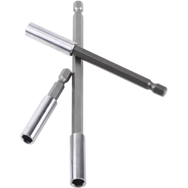 3 stk. 1/4\" Skaft Magnetisk Bitsholder Forlengelse Elektrisk Drill Skrutrekker Forlengelse for Elektrisk Drill..DEBUNS