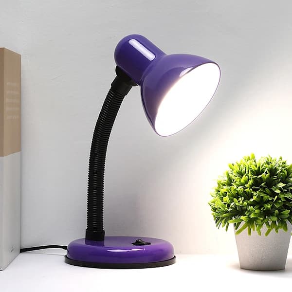 LED utskiftbar lyspære øyebeskyttelse leselampe skrivebordslampe plug-in studenthjem skrivebord studie gammeldags sengelampe skrivelys blå 5 fliser hvitt lys blue 5 tile white light