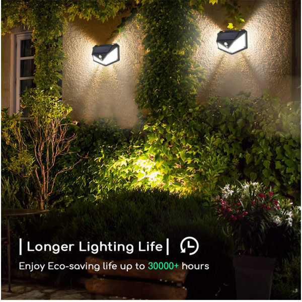 IC 100LED Solcellelampe Utendørs Bevegelsessensor