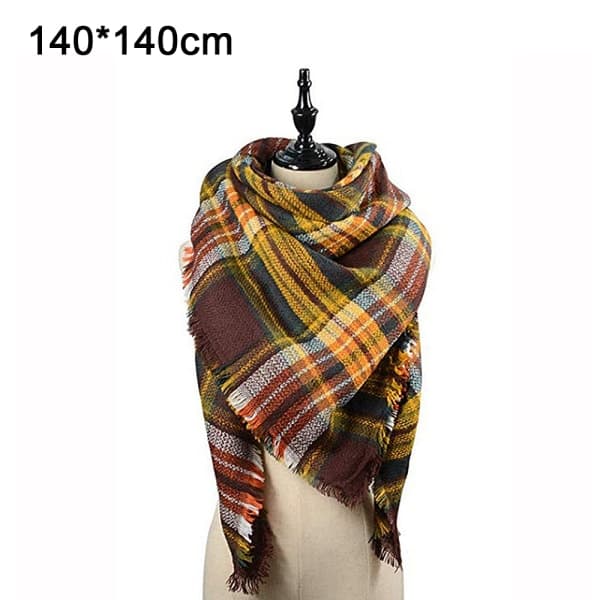 IC Mode Rutete Filt Halsduk Dame Stor Oversized Lang