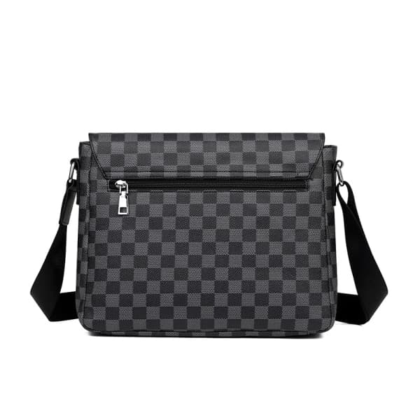 IC Crossbody-taske i læder til mænd sort