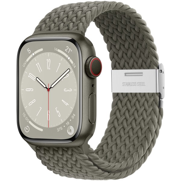 IC Klockarmband, för Apple Watch-armband, flätat nylon Grön