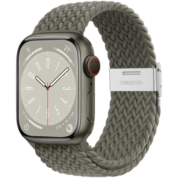 IC Urrem, til Apple Watch-armbånd, flettet nylon Grøn