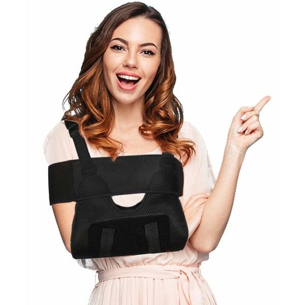 IC Medical Arm Sling, Arm Immobilizer Sling, Komfort, Best Fullt justerbar Rotator Cuff og albue støtte for brukket og frakturert arm (voksen)