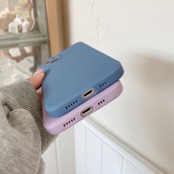 iPhone-serien Straight Edge silikondeksel med imitert væske iPhone14