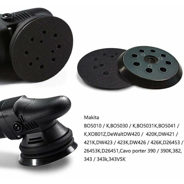 Slibepude til Makita BO5010, 8 hullers slibeskiver til Makita BO 5010, 5030, 5031, 5041..DEBUNS