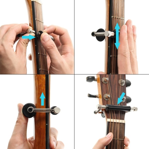 IC 2-pack Gitarr Rullande Capo Glidande Capo Justerbar Capo Gummi