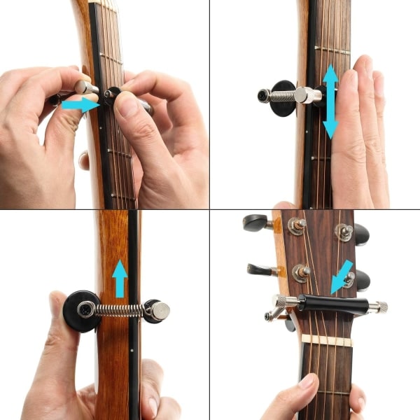 IC 2-pak Guitar Rolling Capo Glide Capo Justerbar Capo Gummi