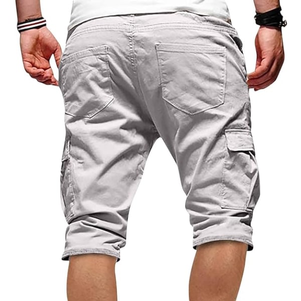 IC Herr Cargo Shorts, Herre Sommer Fritidsdagar Casual Casual Patchwork Lommer Overalls Sport Verktøy Shorts Bukser