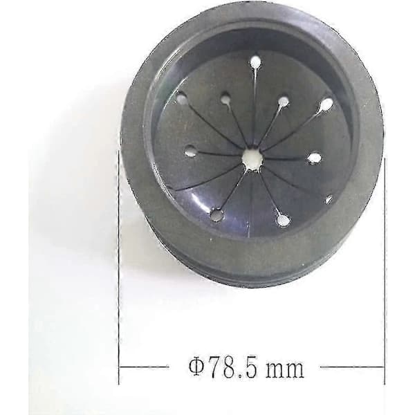 2-pak affaldskværn stænkskærme, ABS erstatning anti-stænk vaskebaffler til køkkenaffaldskværn, sort 8 cm Plastic Basin Plug