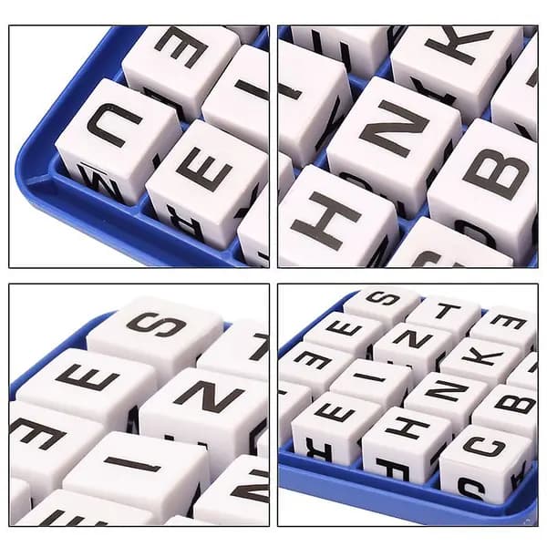 Boggle Word Link -noppapeli, 3 minuutin sanahakupeli, aivojumppalautapeli lapsille ja perheille lomaviihteeksi