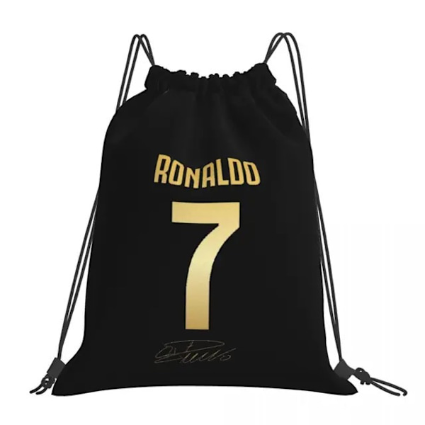 Ny C Ronaldo Student Stor Kapacitet Høj Kvalitet Trækpose Polyester Slidstærk Opbevaringspose 3