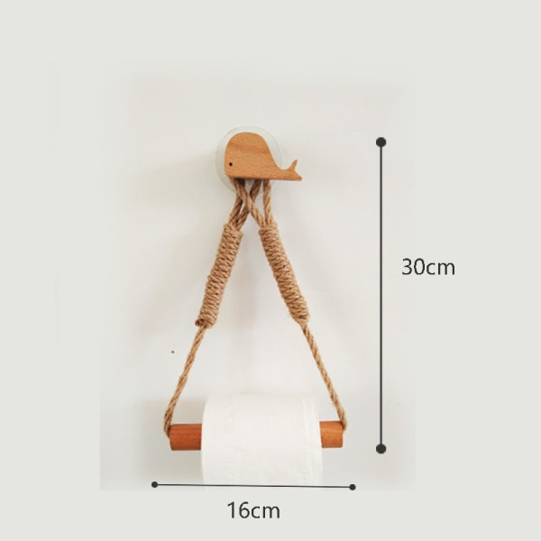 IC Trä solid garn djur djur papper handduk hållare vägg hängande