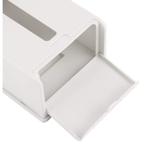 IC Plastpåsdispenser, väggmonterad plastpåsdispenser, soppåsar, förvaringslåda, organizer (vit)