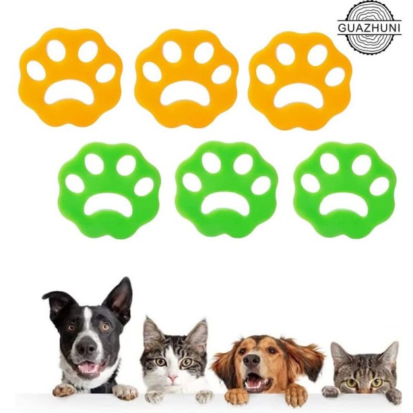 IC Pet Cat Claw Sticker, Clothes Duster, (3st orange mönster 1 individuell upp + 3st grönt mönster 1 individuell upp), husdjurstillbehör