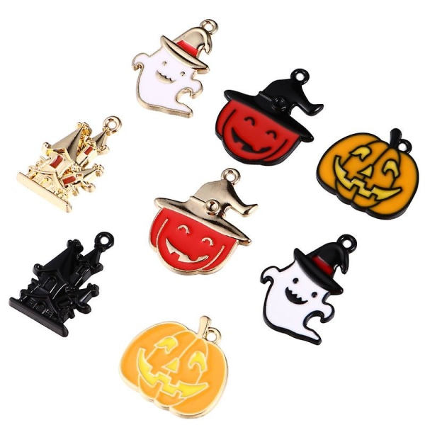 8 kpl Luovia Ketju Koristeita Tee-se-itse Korut Tarvikkeet Halloween Ripustus Avaimenperä Ripustukset Laukkuun Juhla Ketju IC