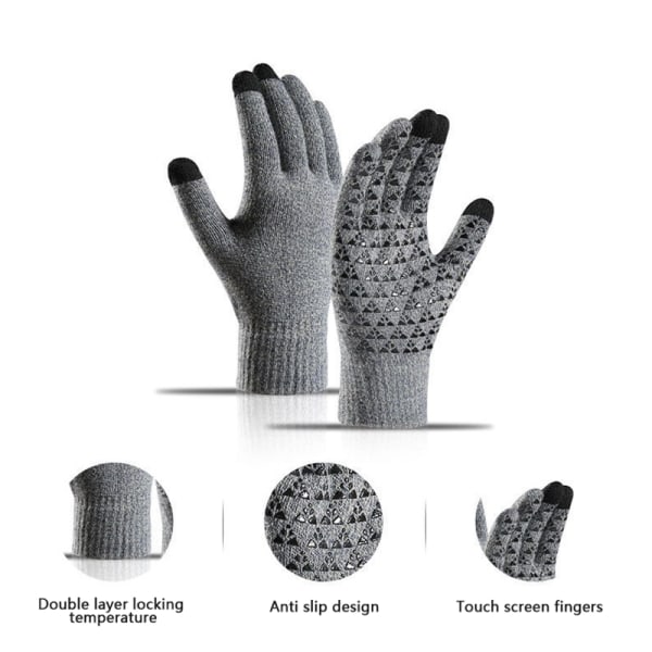 1 par USB-oppvarmede hansker Touch-varmehansker A1