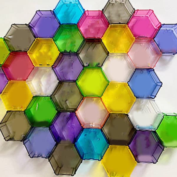 IC Display Case Hexagonal Clear Blind Box Showcase DIY Storage Rac A7