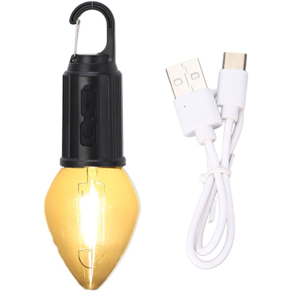 LED-retkilyhty klipsikoukulla, 3 valaistustilaa, vedenpitävä, paristokäyttöinen hätätelttavalo retkeilyyn, vaellukseen, kalastukseen, DUBUNS