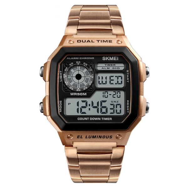IC Herr Quartz Digital Ur 50m Vandtæt Army Grøn Armbåndsur