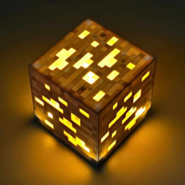 IC Minecraft Game Perifer opladningsbar fiklampa Nattlampa Bl