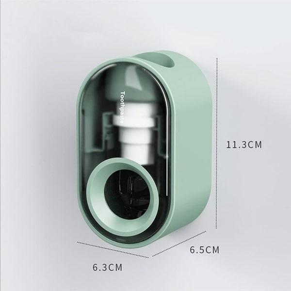 2-pack automatisk tandkrämsdispenser, väggmonterad handsfree