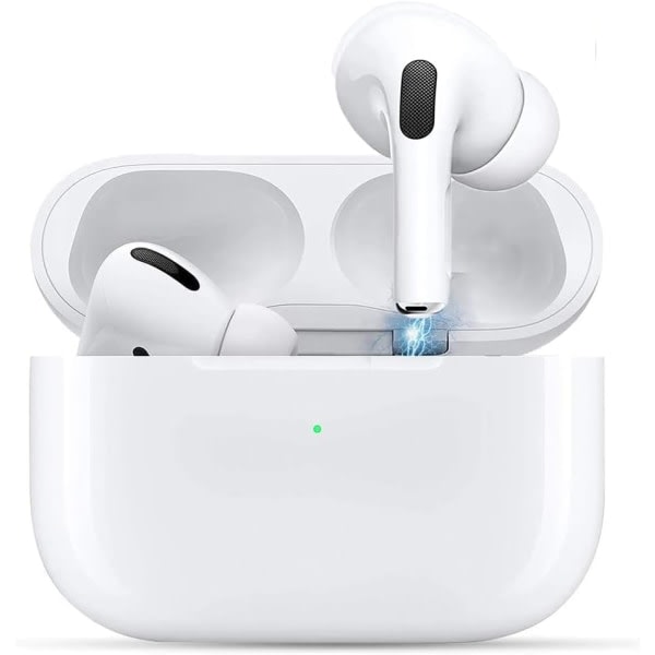 [Apple MFi Certified]Trådlösa hörlurar, trådlösa Bluetooth 5.3 hörlurar Stereo hörlurar Brusreducering i örat Inbyggd mikrofon med laddningsfodral