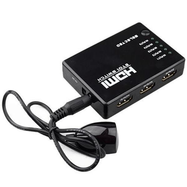 IC HDMI-Switch med 5 innganger, 1 utgang Svart
