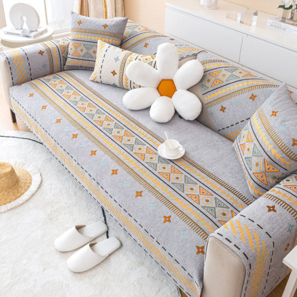 IC Skridsikker Sofa Pude i Boheme Stil Grå 70*90cm