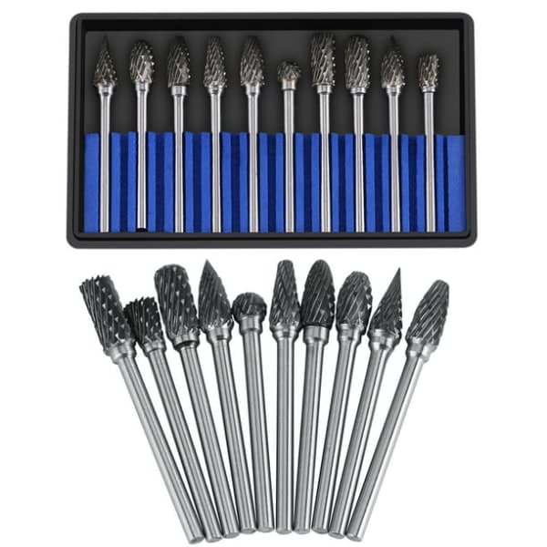 10 st Volframkarbid Roterande Frässet Skaft 3mm Fräs