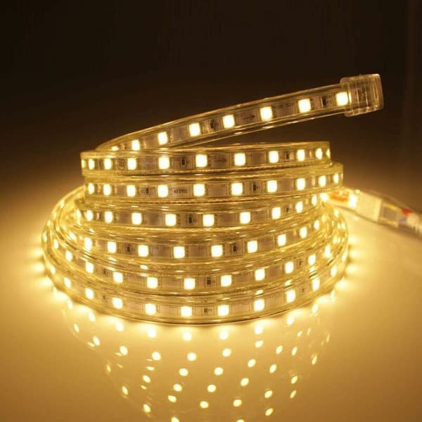 Meter LED-stripe med bryter 5050 IP65 Vanntett, Varmhvit, DEBUNS