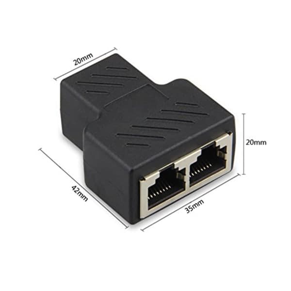 IC RJ45 Netværkskabel Trevejs Cat6e Kontakt 2 stk
