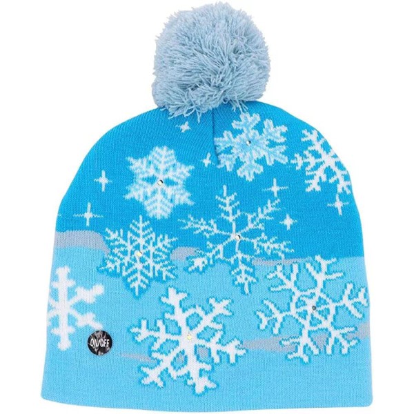 LED-julmössa, Ljus Julmössa Unisex Stickad Mössa Semestermössa Color5