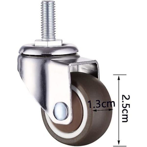 Små møbelhjul 4 stk. Svingbare hjul Møbelhjul Svingbare hjul Transport Heavy Duty hjul Heavy Duty hjul Industrielle hjul IC