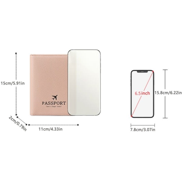 IC RFID-läderpassfodral Passhållare SVART Black