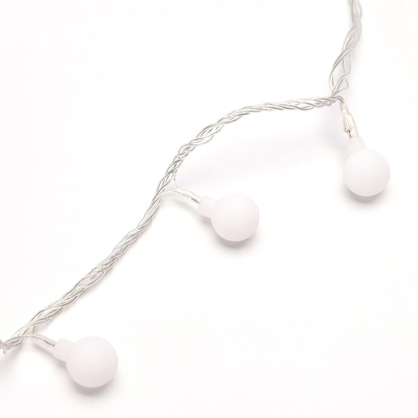 Ball lysstreng rom atmosfære boble ball lysstreng utendørs batterikasse dekorasjon stjernelys White small ball pink 6m 40 lights battery model
