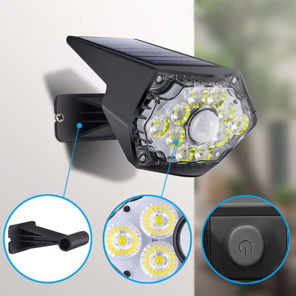 IC 2-pack solcellslampor för utomhusbruk, LED-solcellslampor för utomhusbruk vitt ljus