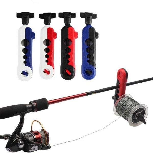 IC Fiskeverktyg Bärbar Fiskelina Winder Reel Line Spooler Hej Vit Röd One Size